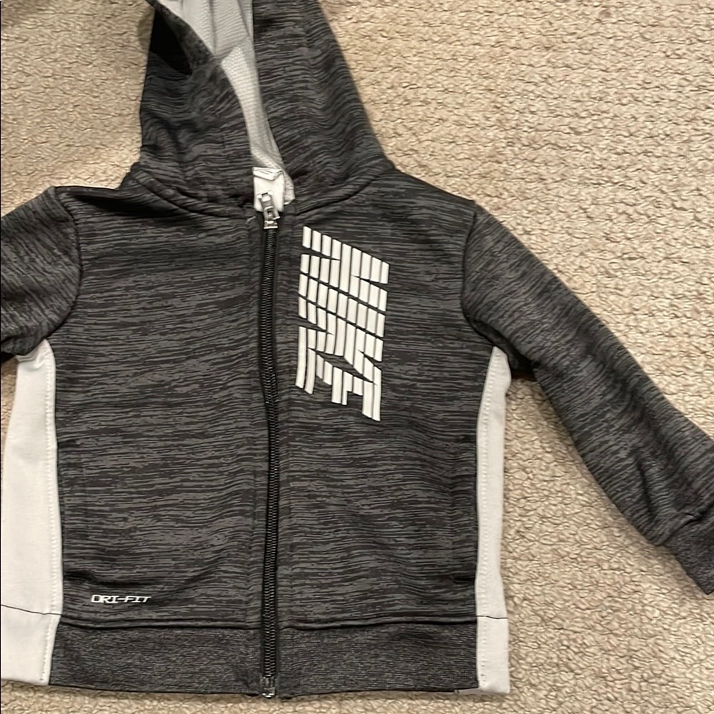 Kids Gray Dri-FIT Hoodie